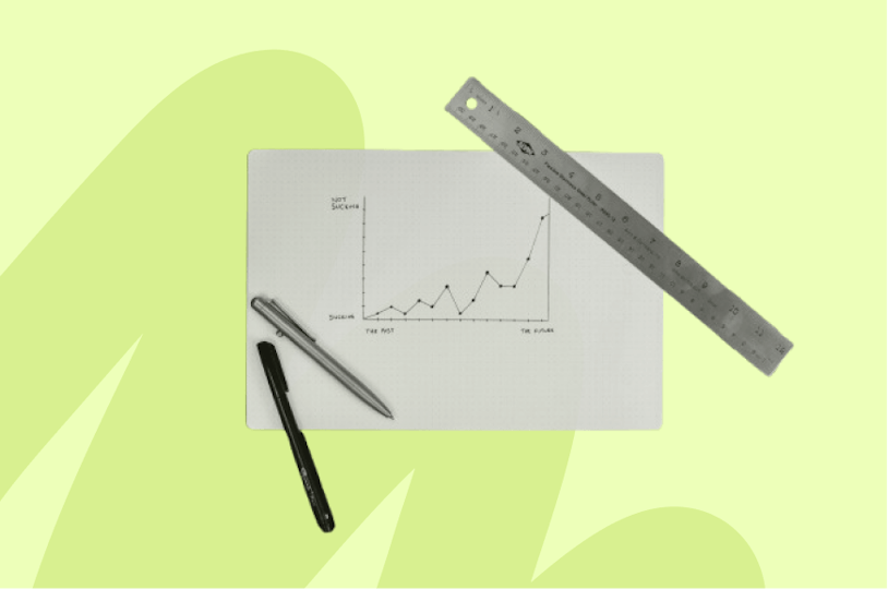 Feuille de papier avec crayon et règle