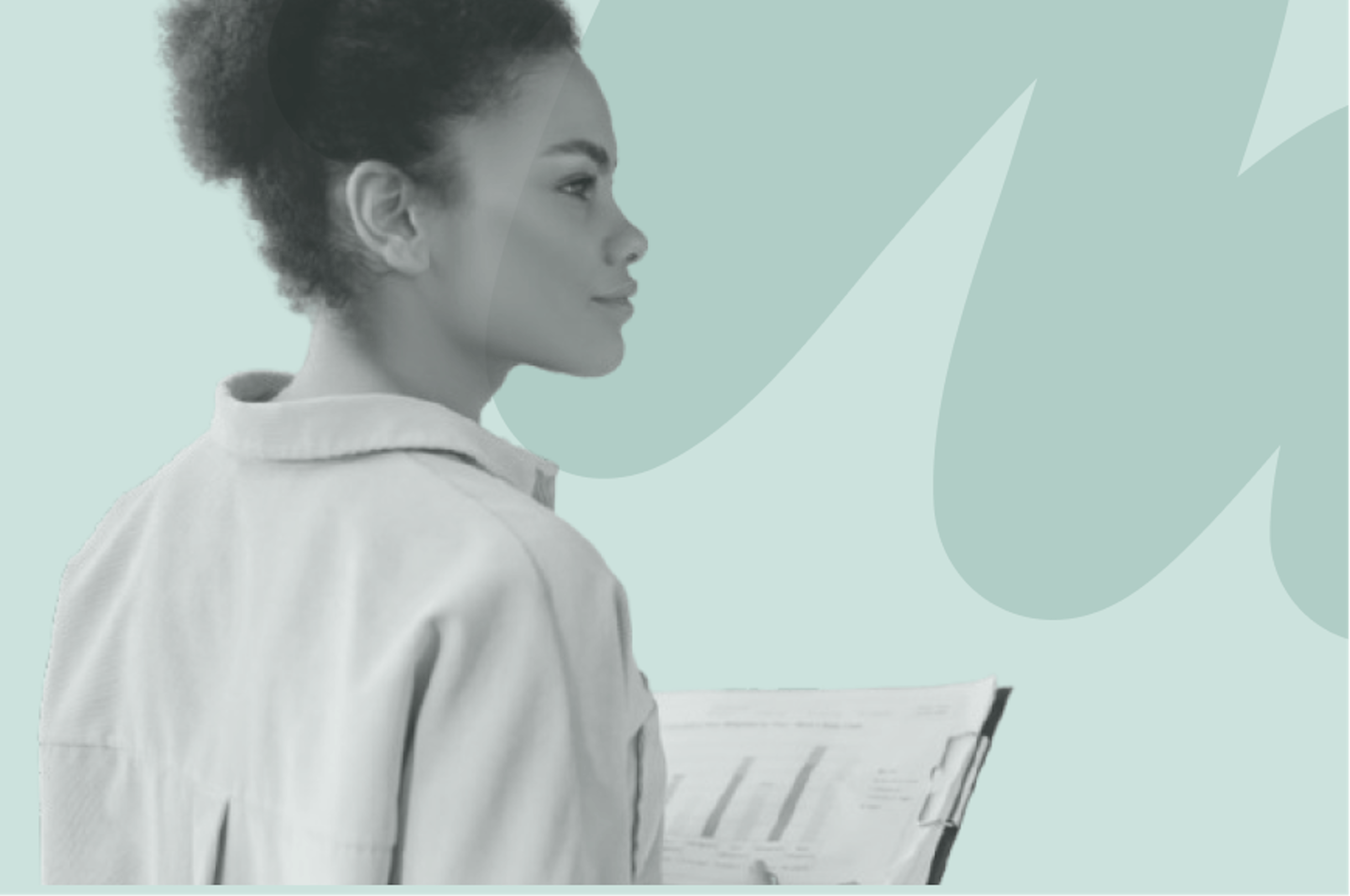 woman holding a report