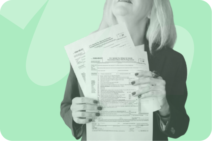 woman holding documents