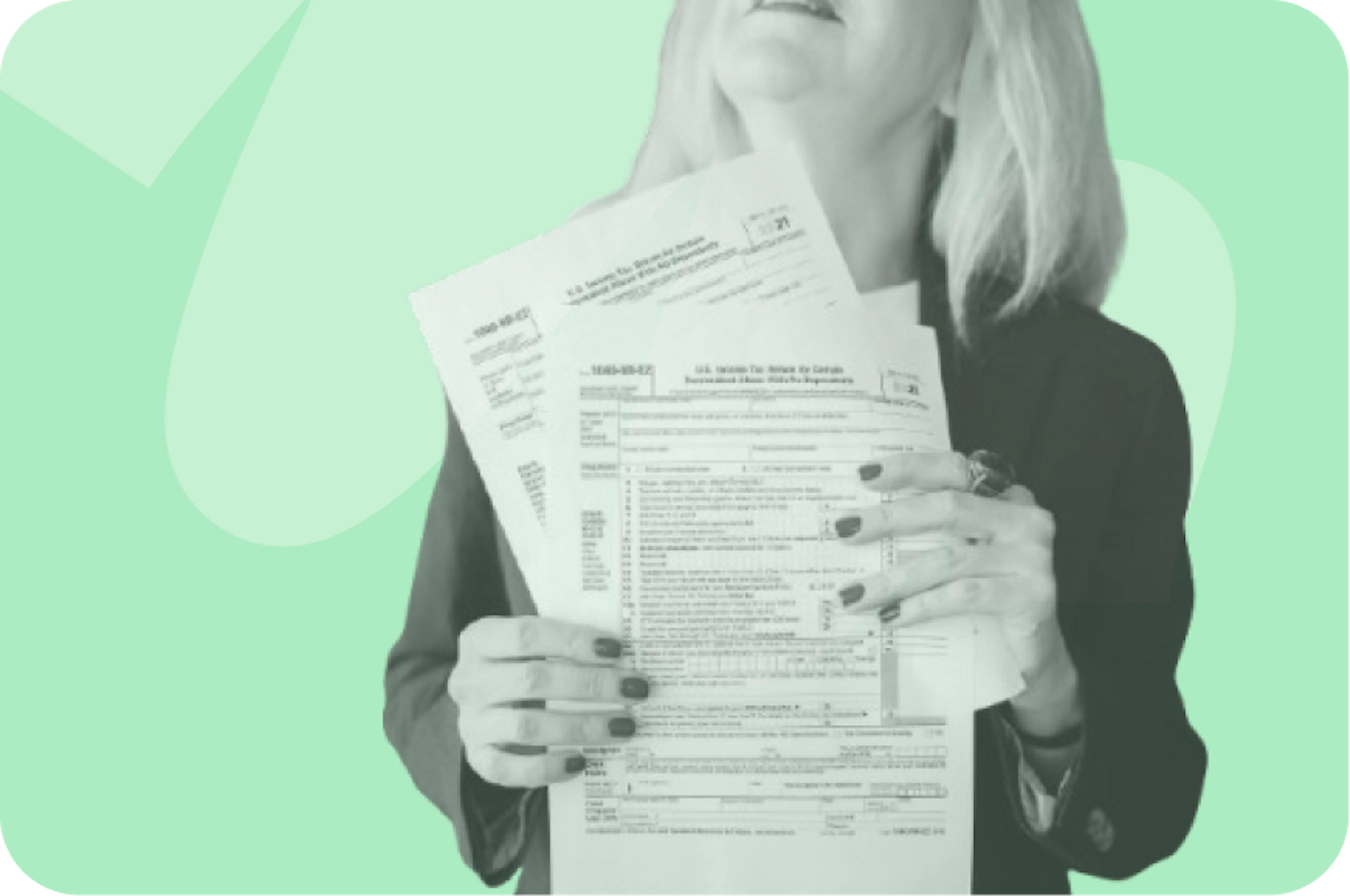 woman holding documents