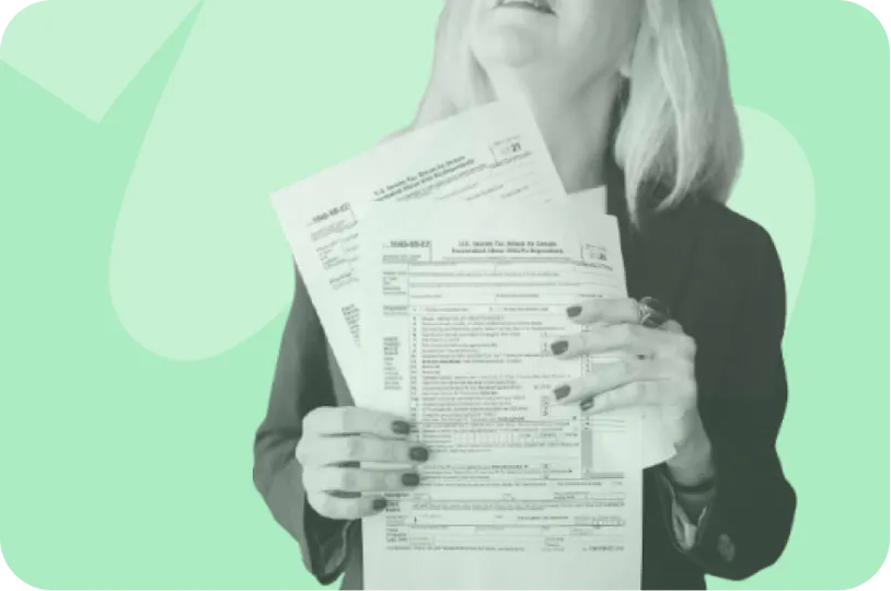 woman holding documents