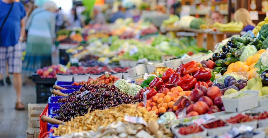 vegetables in a supermarket