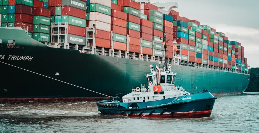 ship docking to provide goods to shore