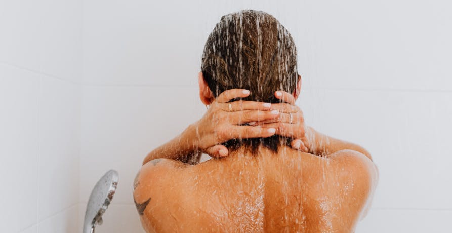 lady in shower