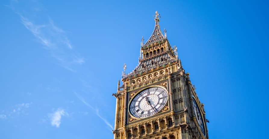 Big Ben and a blue sky