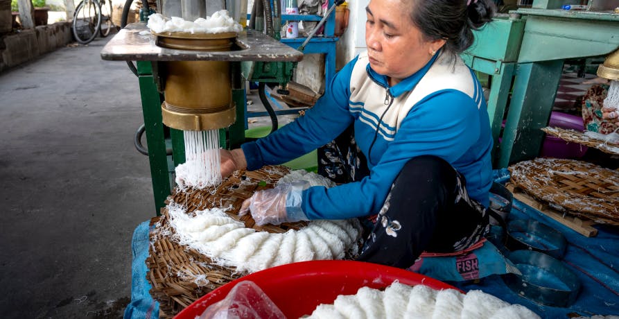 woman working inside factory