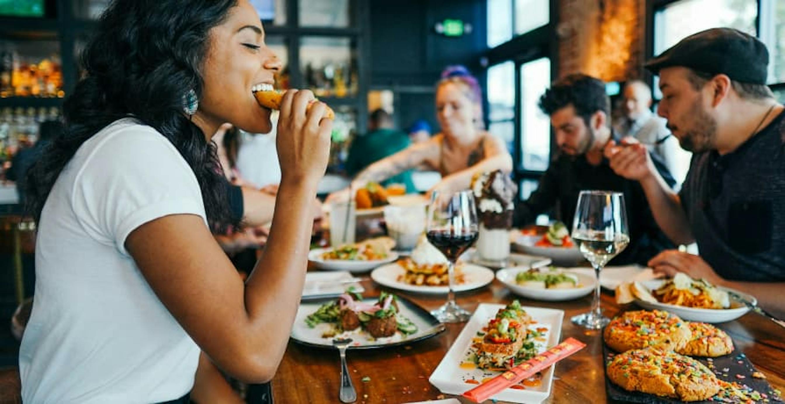 restaurant with people together 