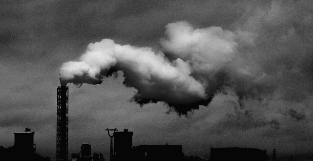 power plant releasing pollution