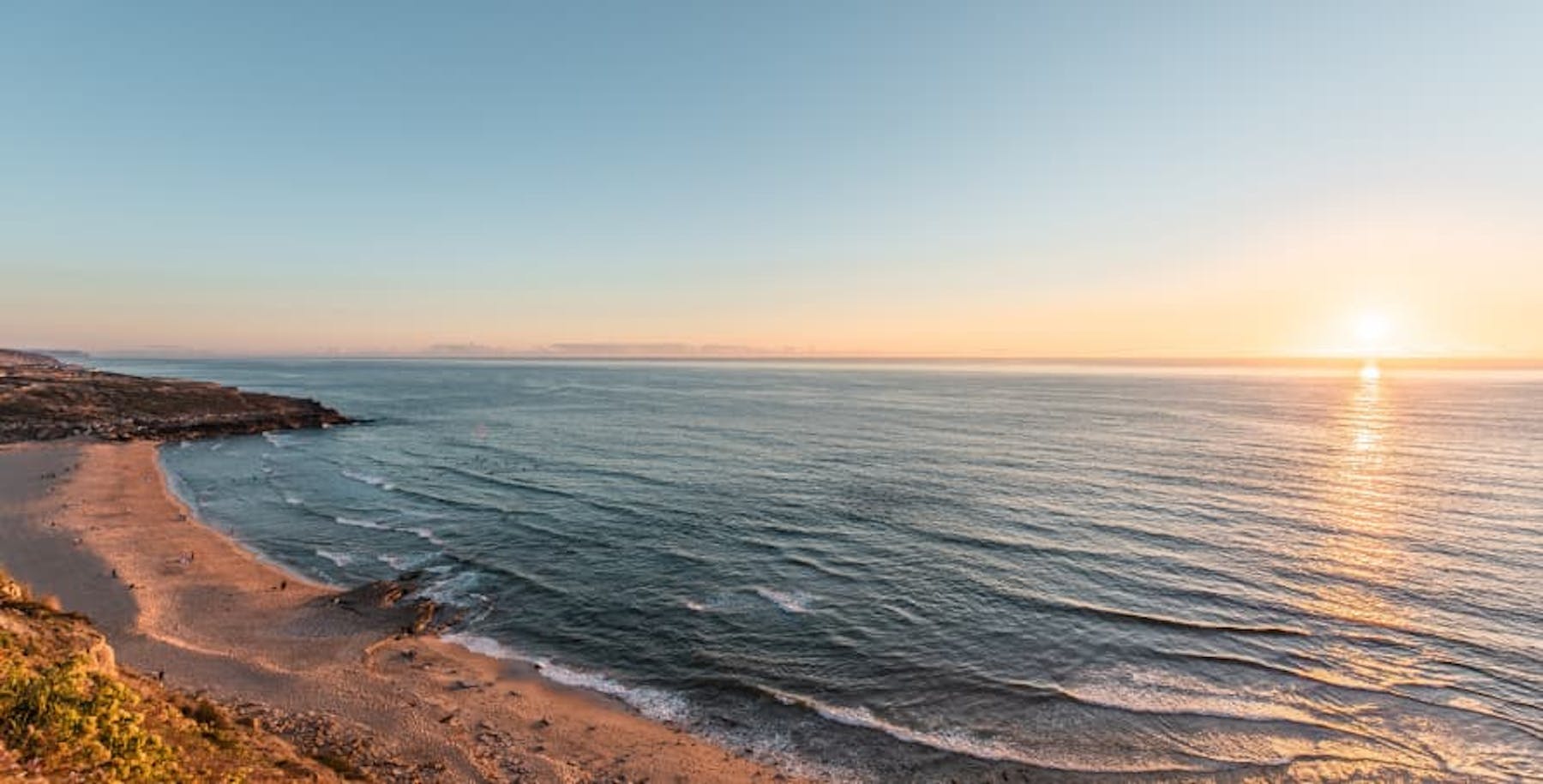 sunrise over atlantic ocean portugal