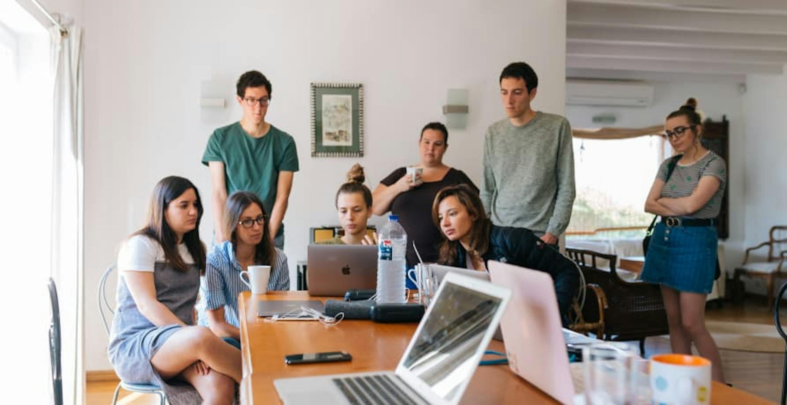 employees at kitchen table