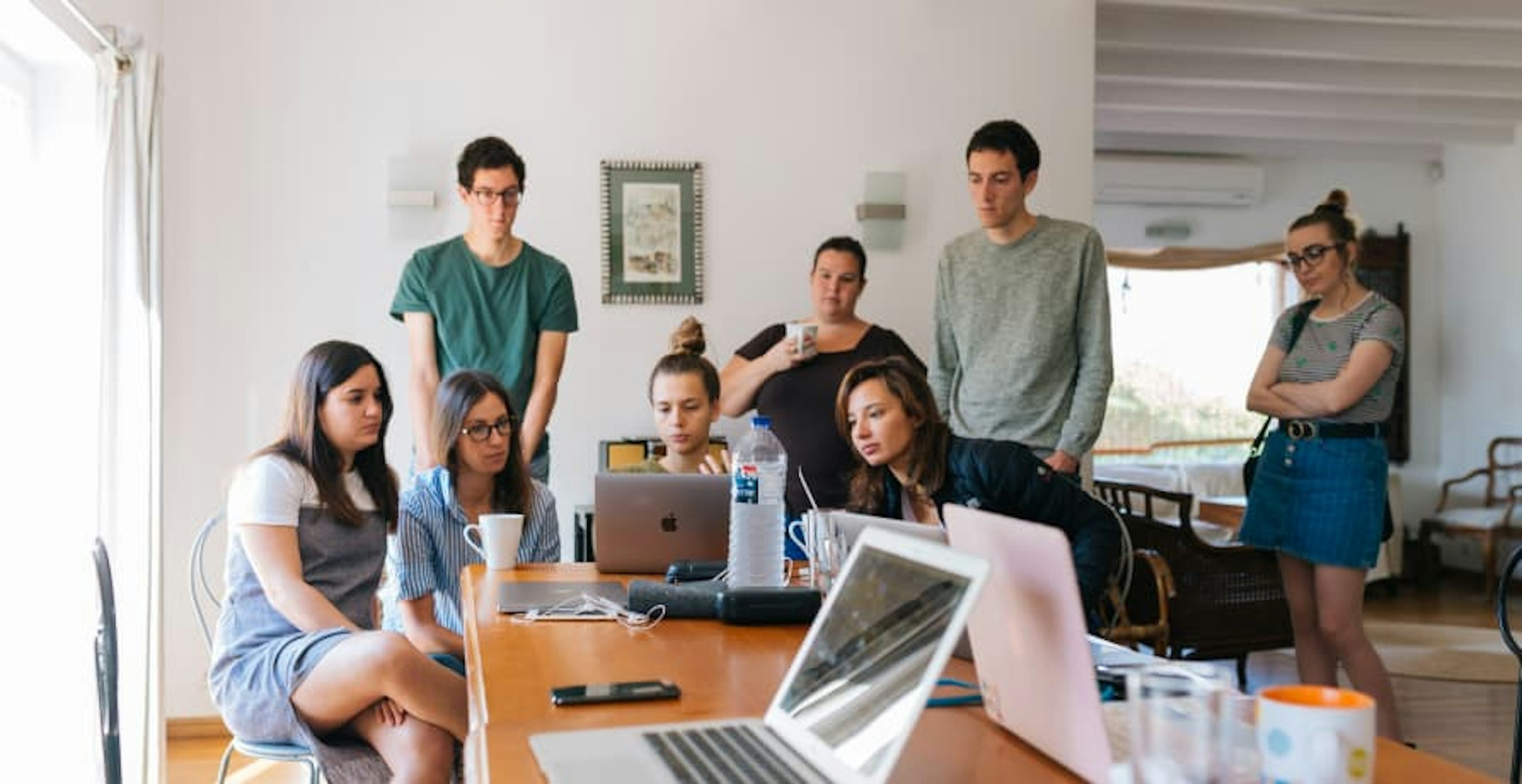 employees at kitchen table
