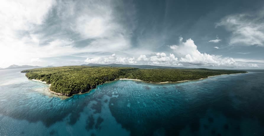 island surrounded by ocean