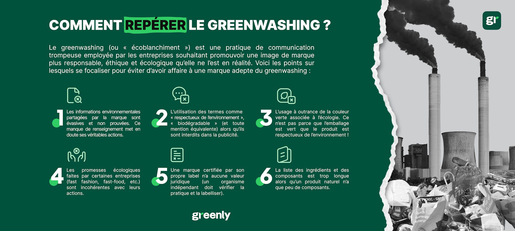 Infographie pour répérer le greenwashing