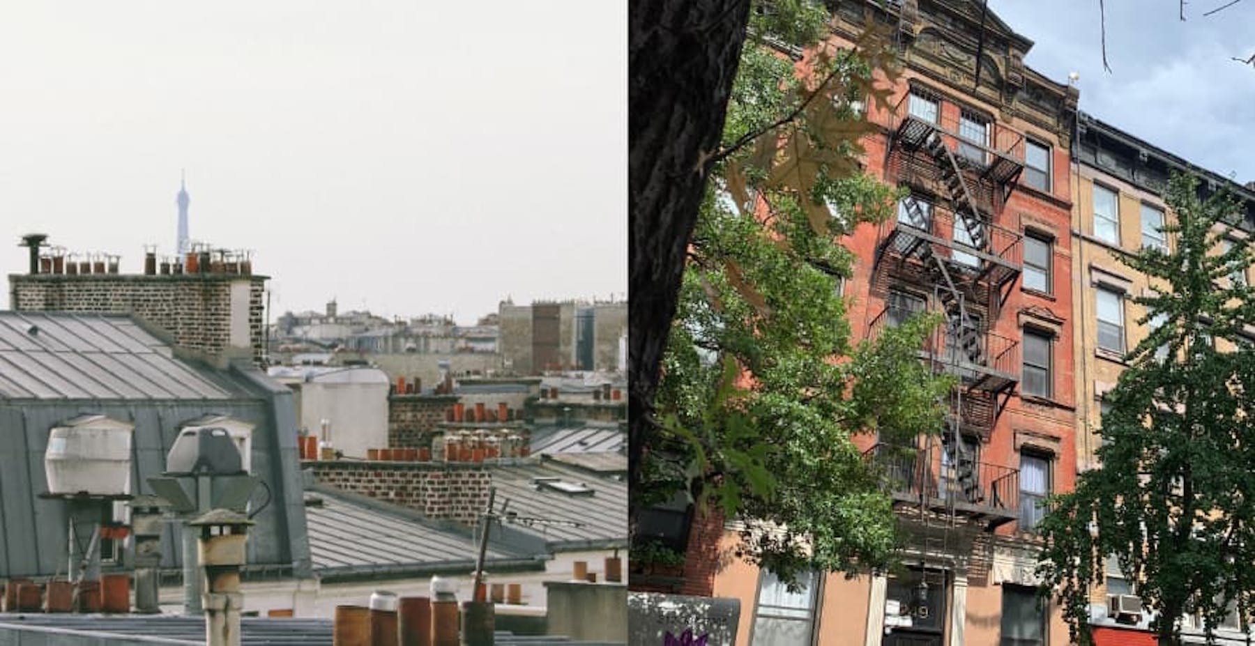 parisian rooftops and nyc fire escapes