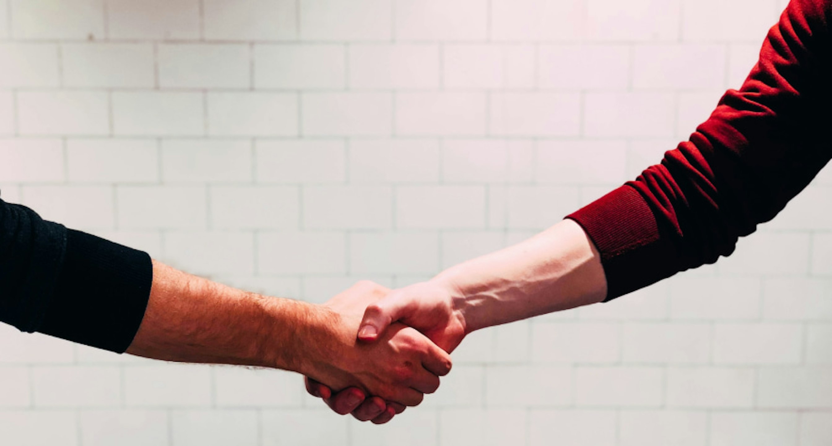 two people shaking hands