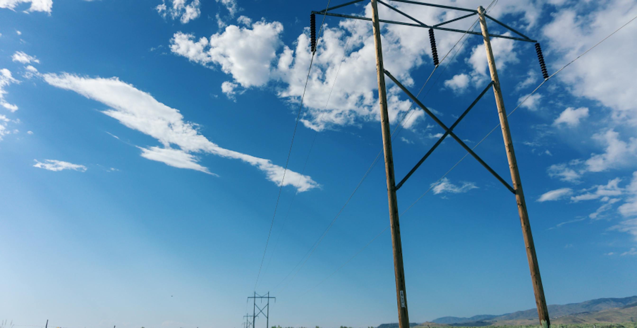 electricity pylons in countryside