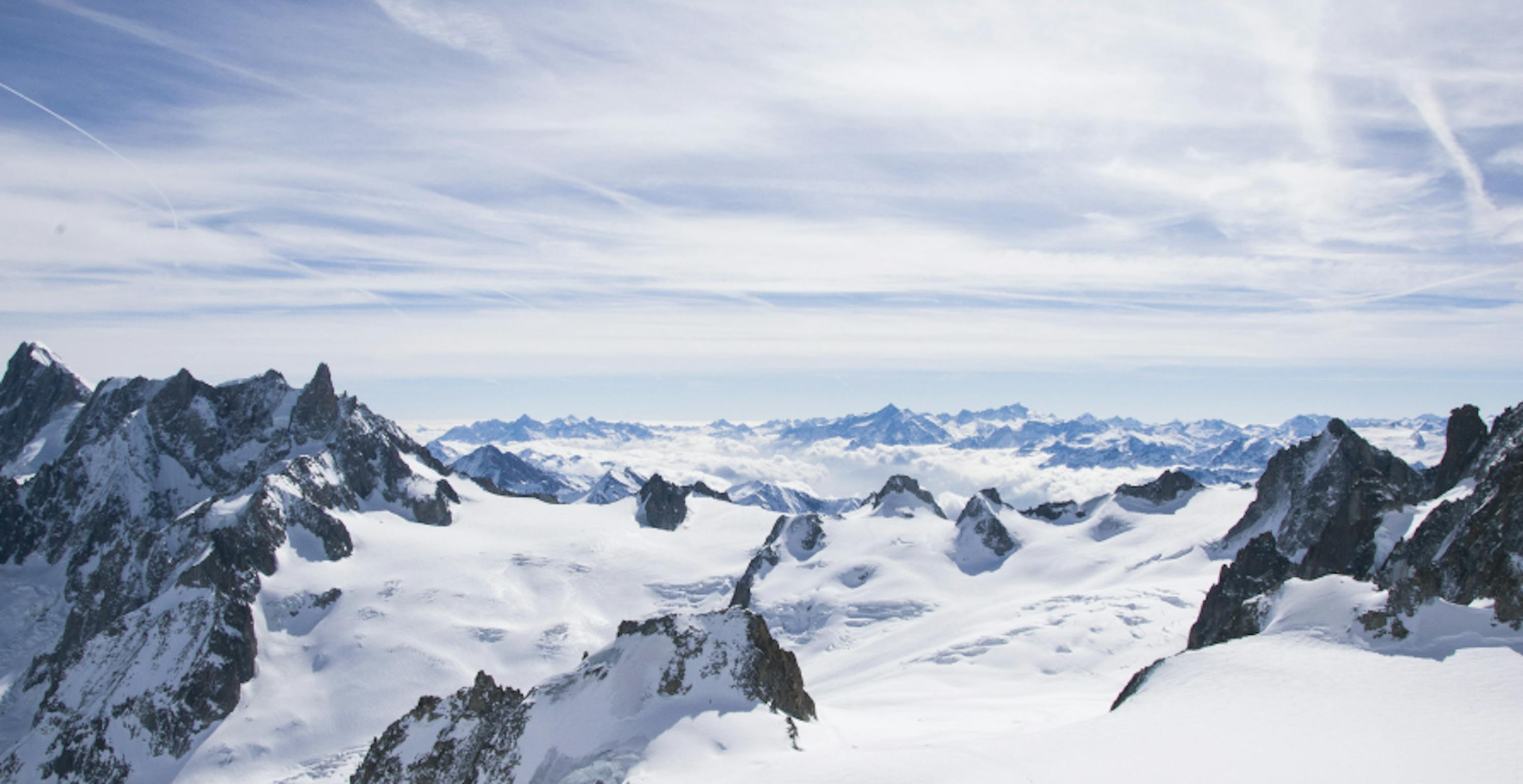 remote snowy mountain view