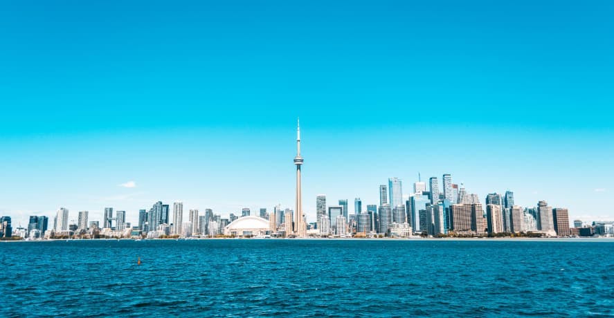 view of toronto on lake ontario