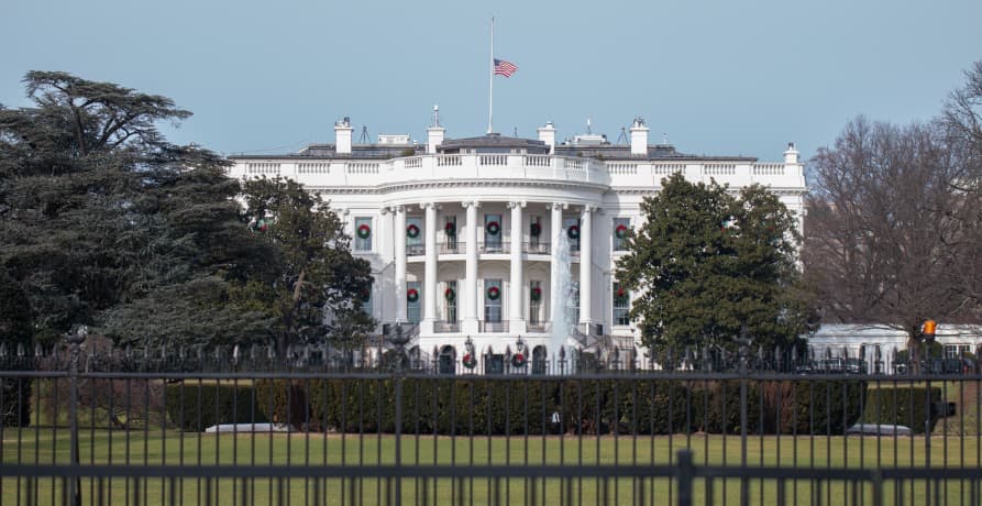 view of white house outside