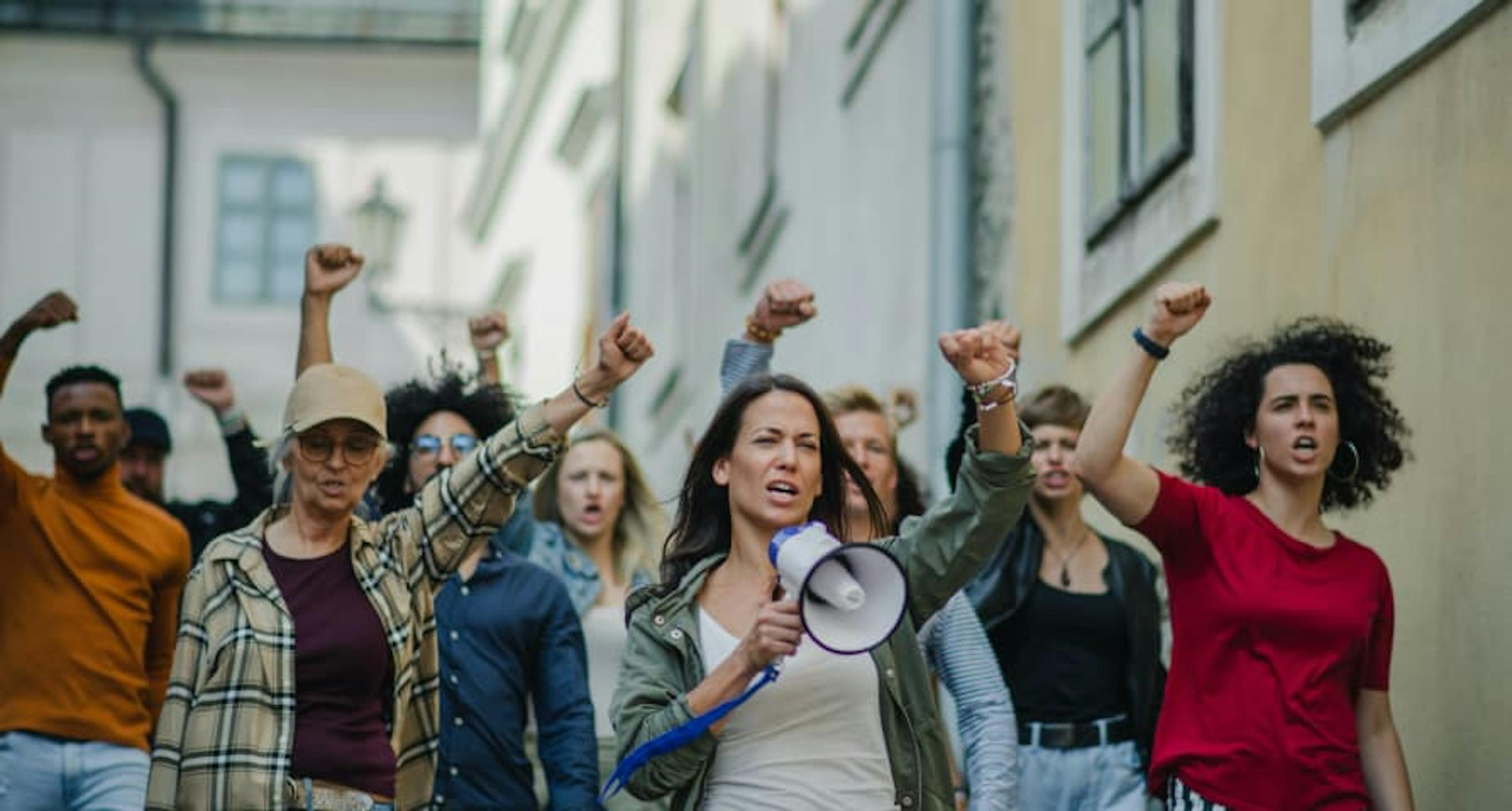 people protesting