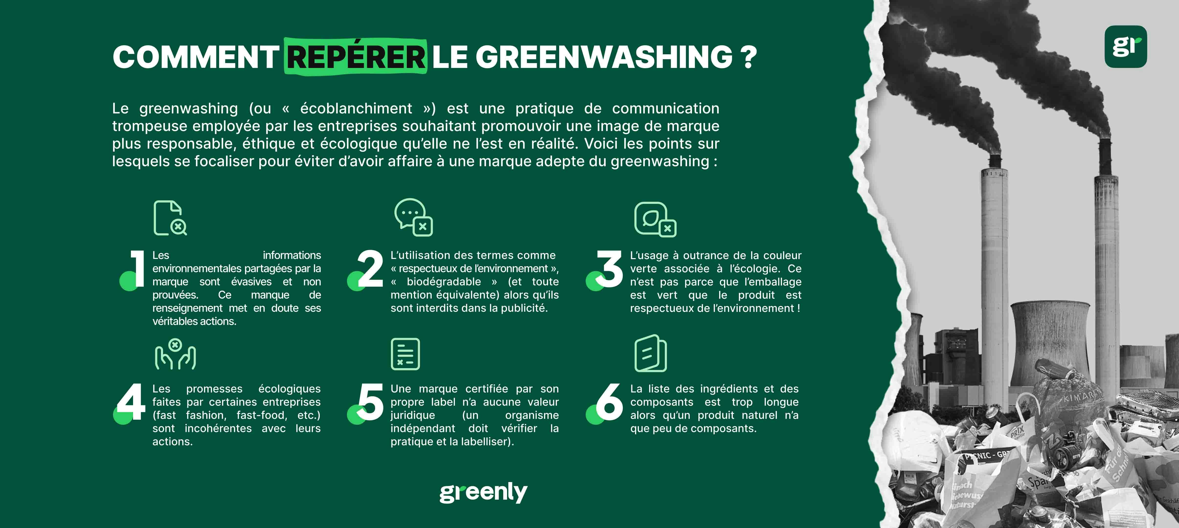 infographie comment repérer le greenwashing