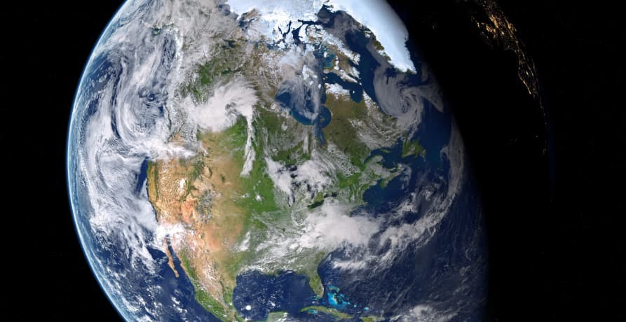 image of the world as seen from outer space