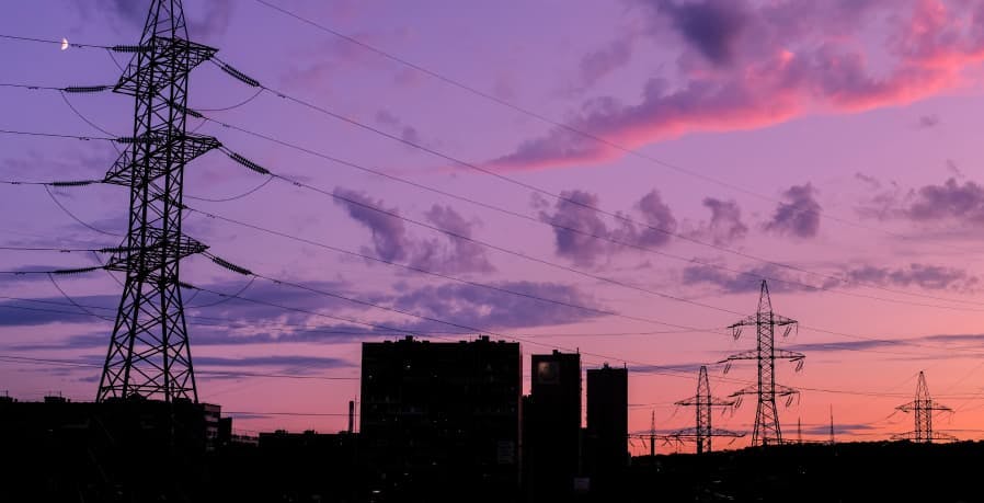 purple sky electrical grid