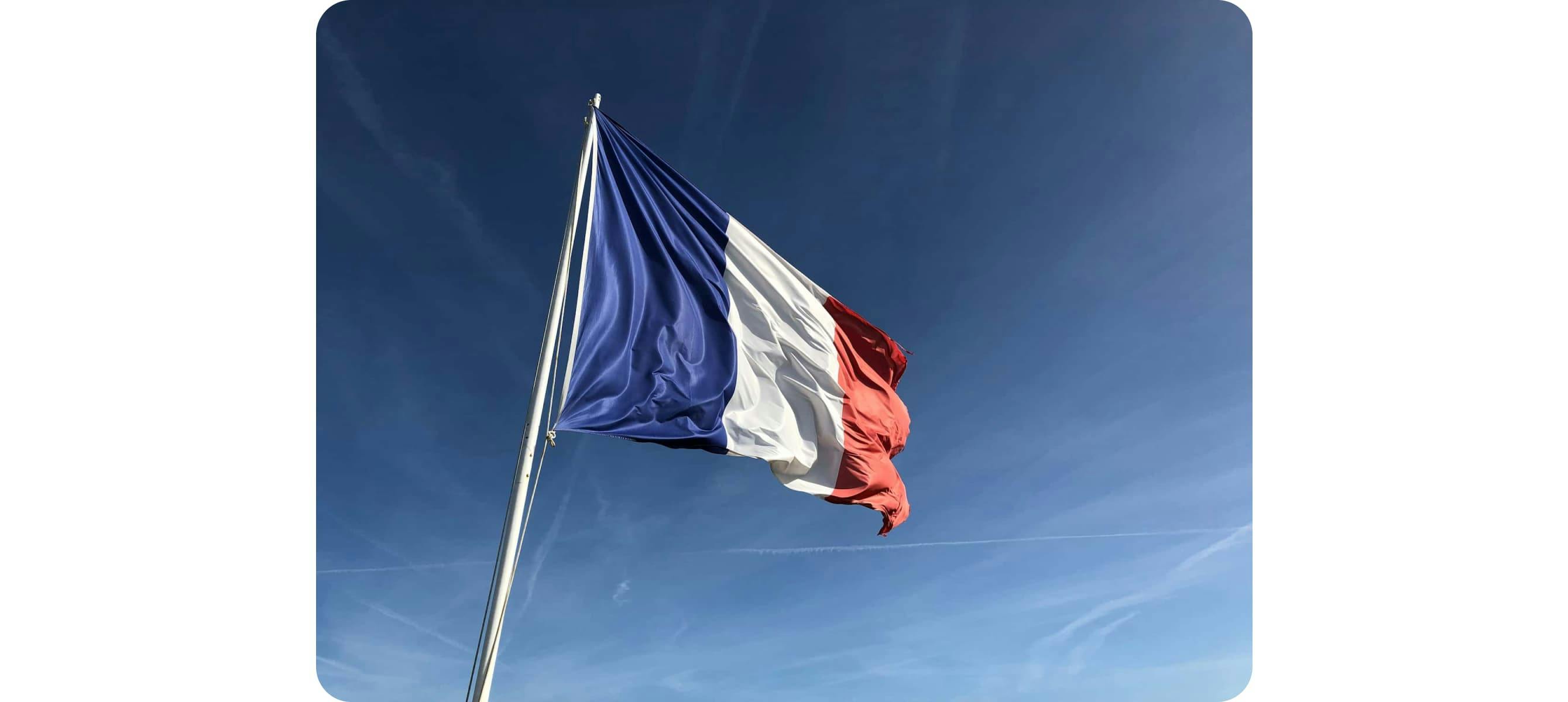le drapeau de la France 