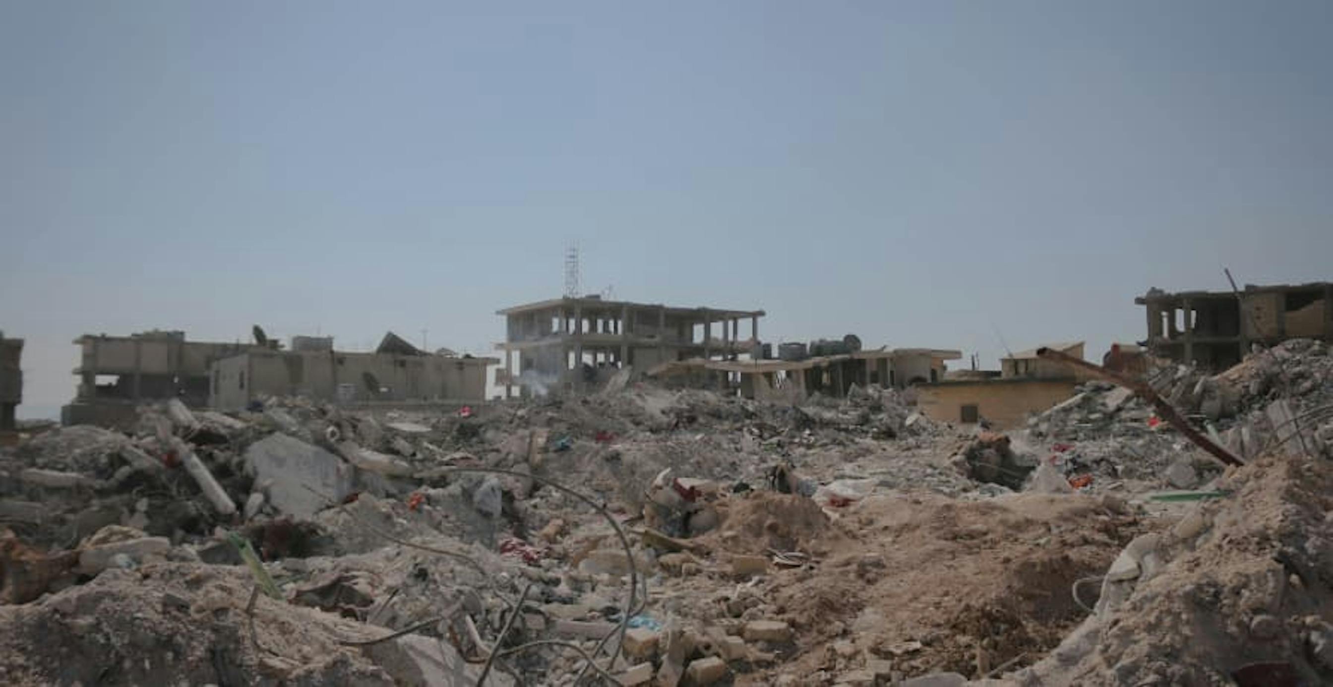 area destroyed from earthquake