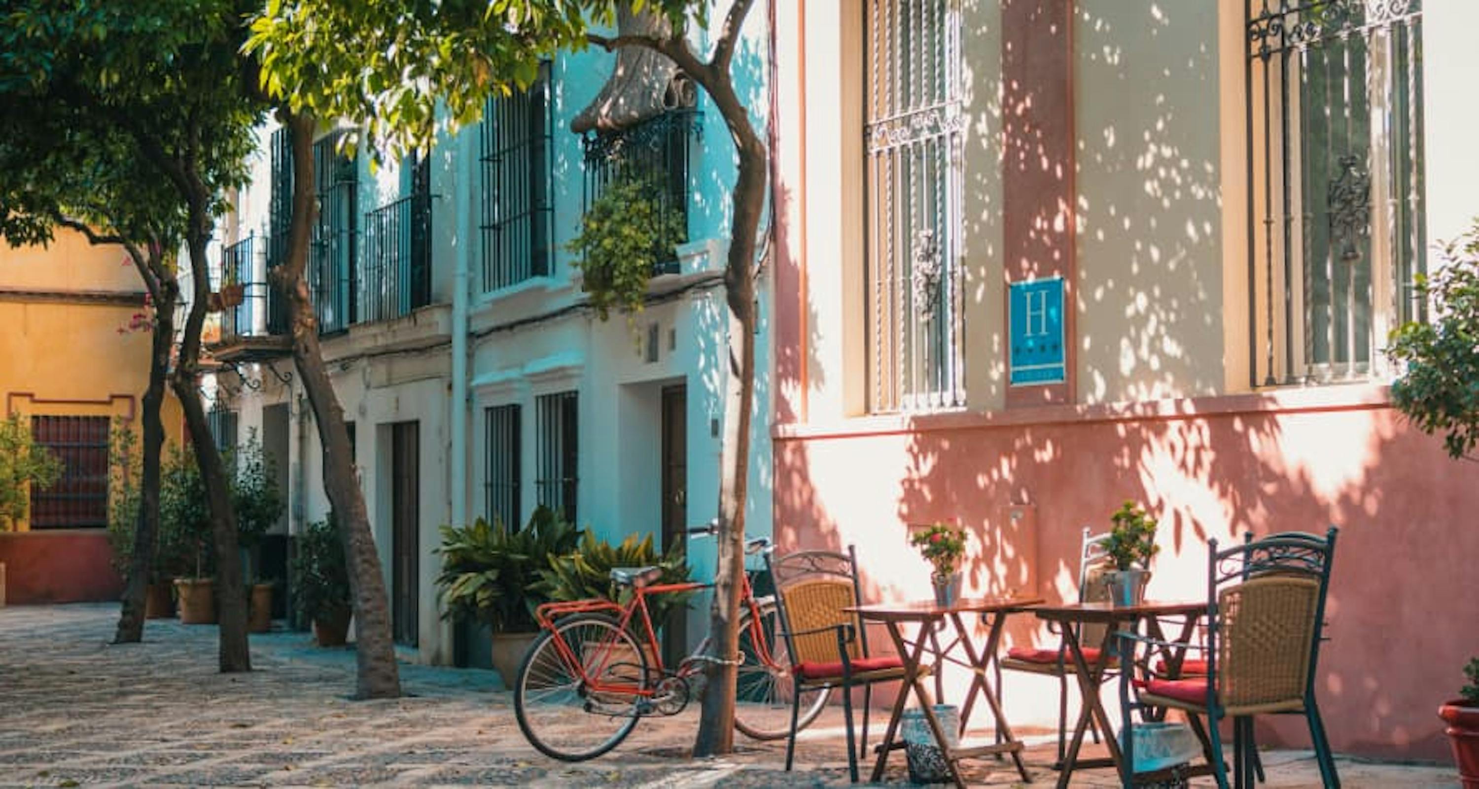 colorful spain street