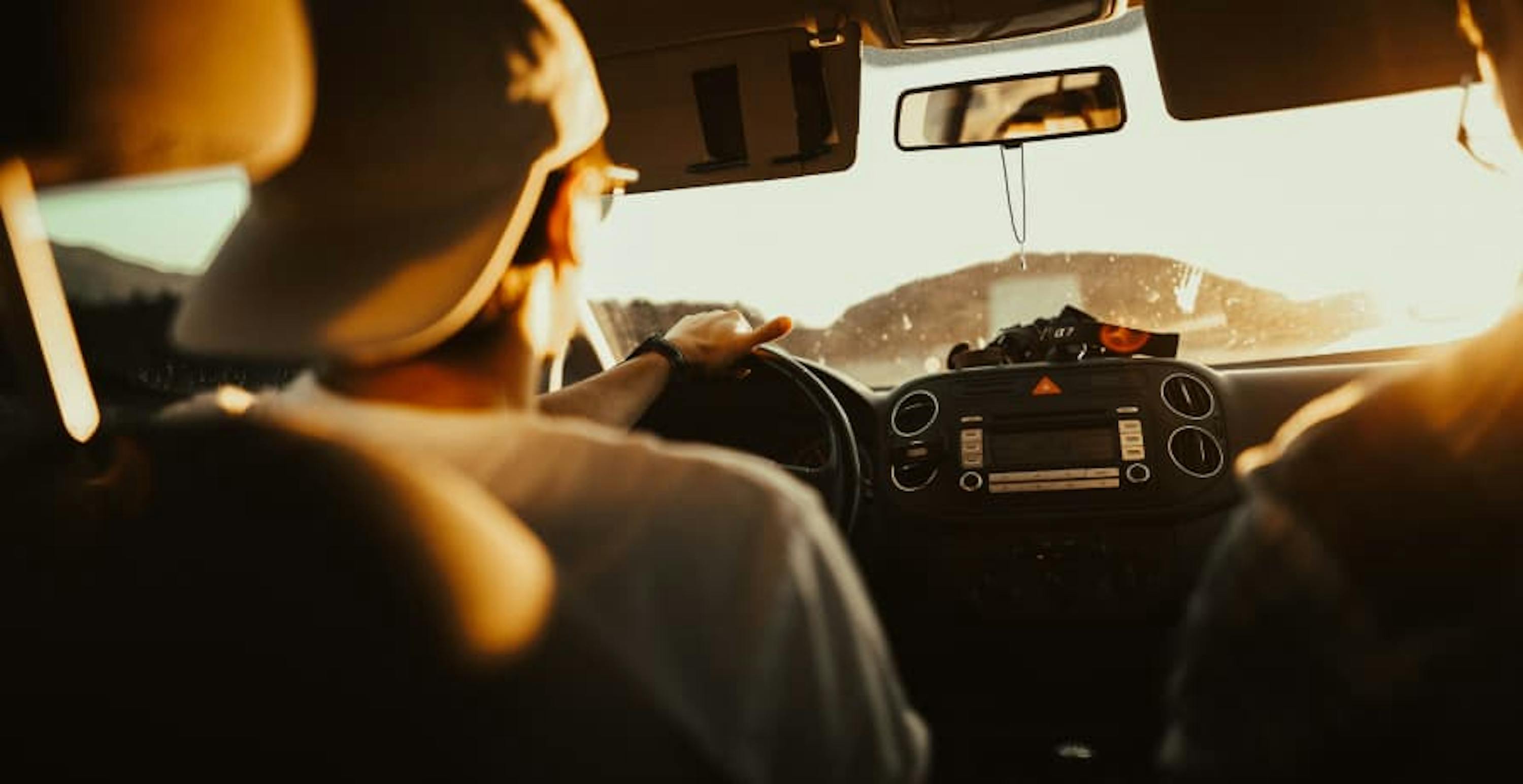 passengers inside a car 