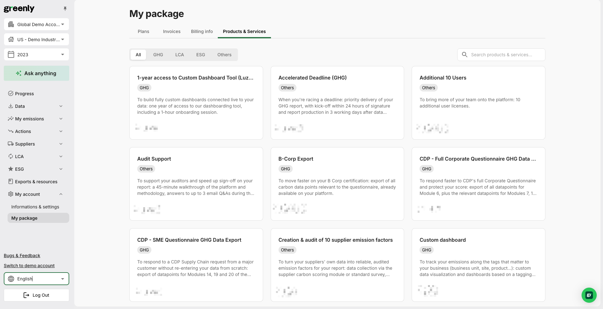 Browse and request add-on services right from your platform