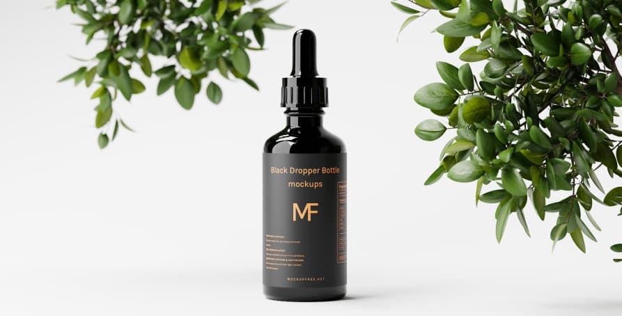 serum surrounded by leaves