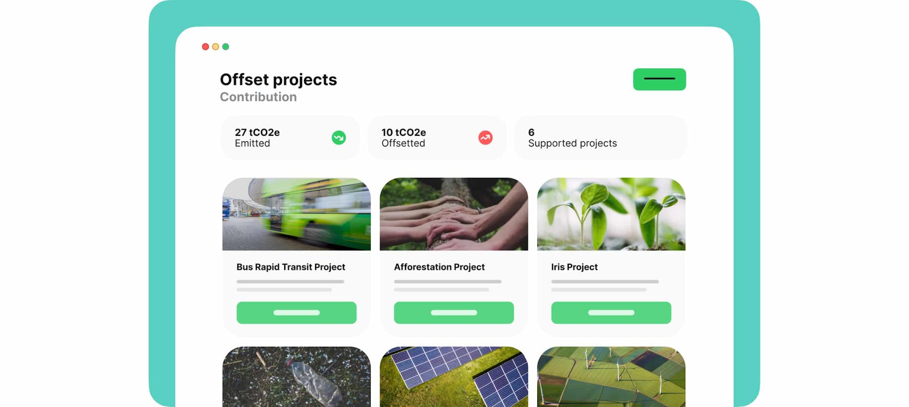 Graphic SaaS Greenly Offset projects