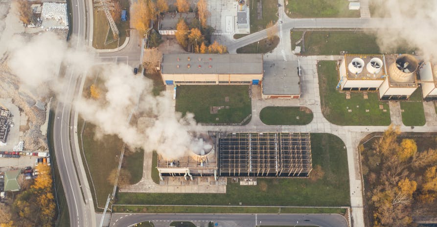 birds eye of pollution