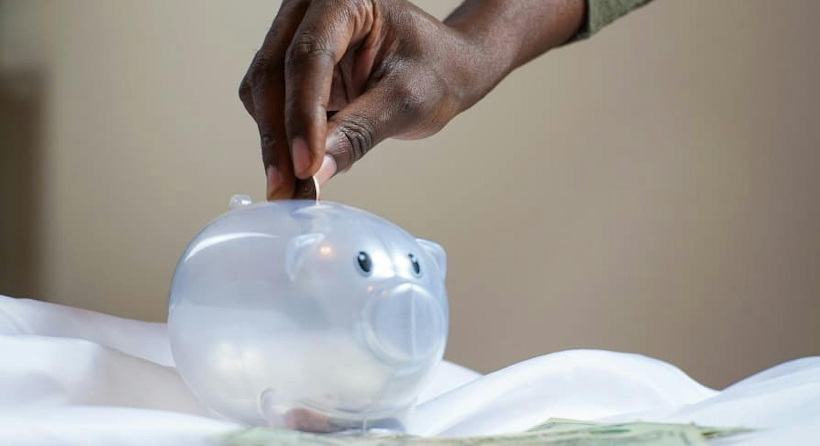 clear piggy bank