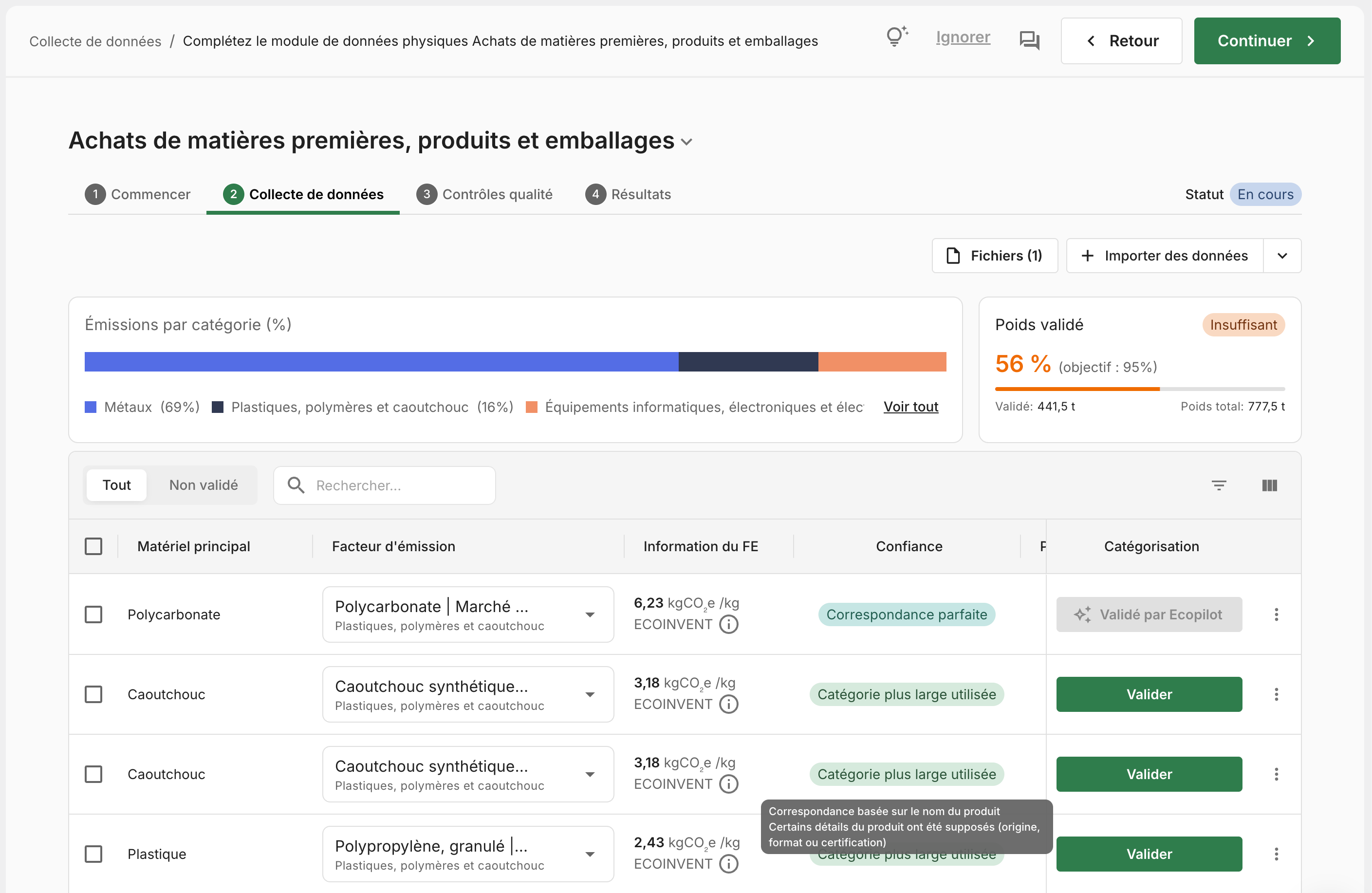 Achats de produits : une correspondance sur davantage de facteurs d’émission, plus précise et transparente