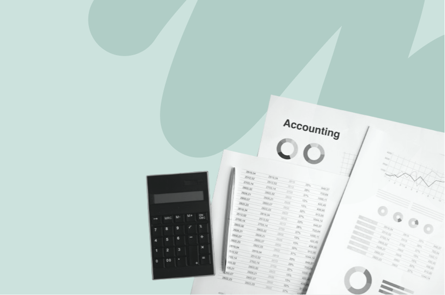 Feuille avec une calculette