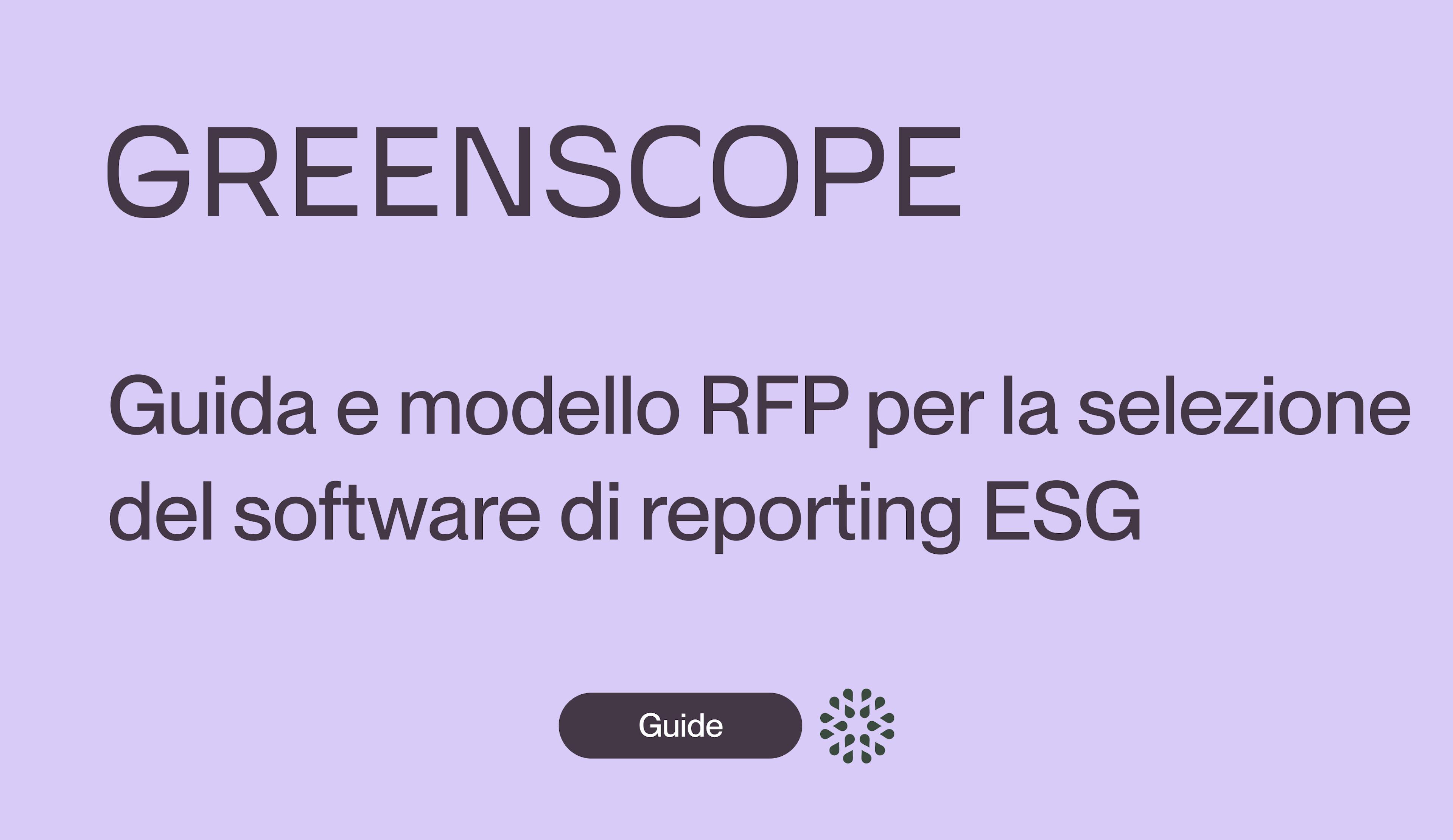 guida e modello per il software di rendicontazione esg