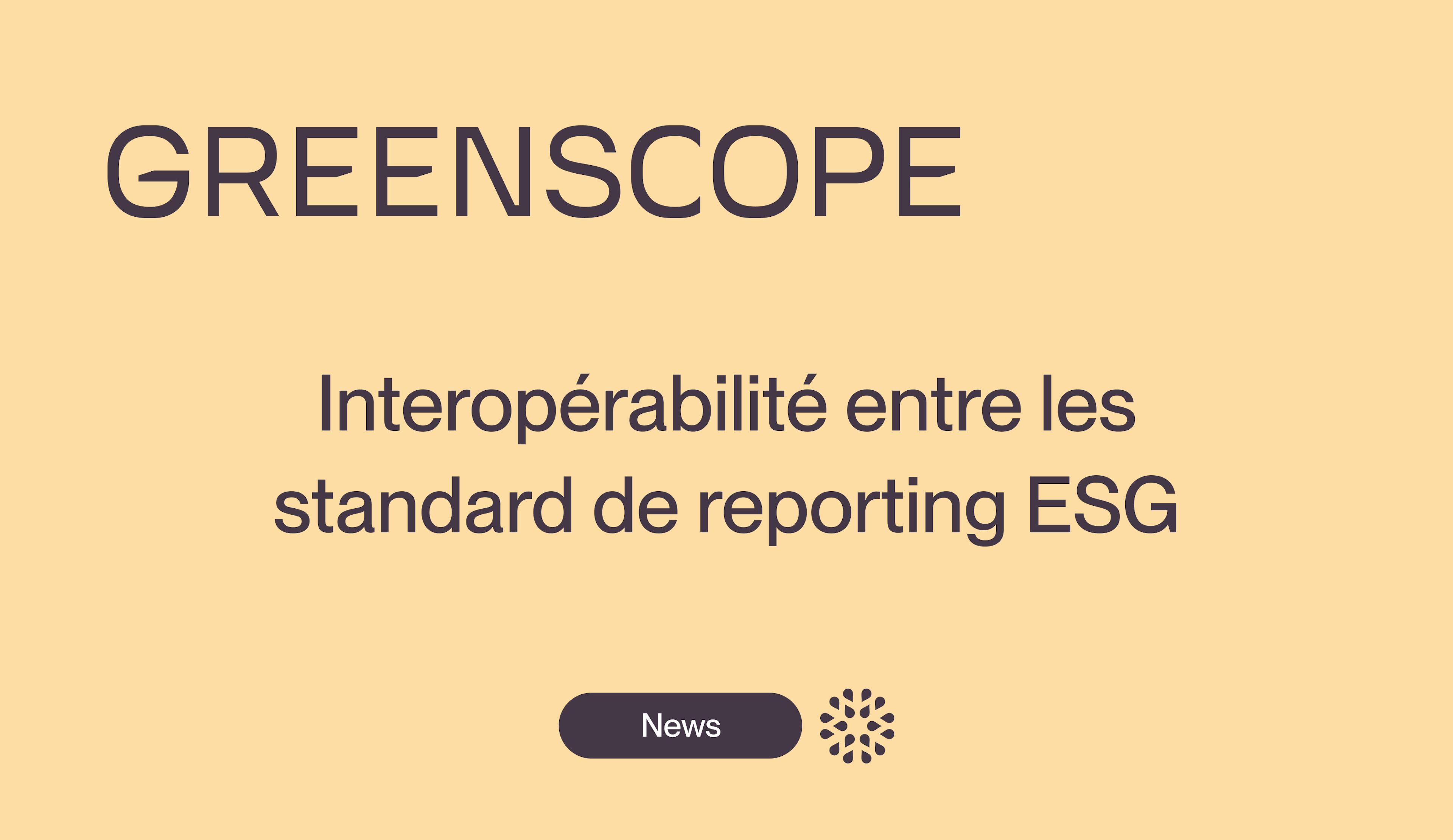 interopérabilité standards reporting esg