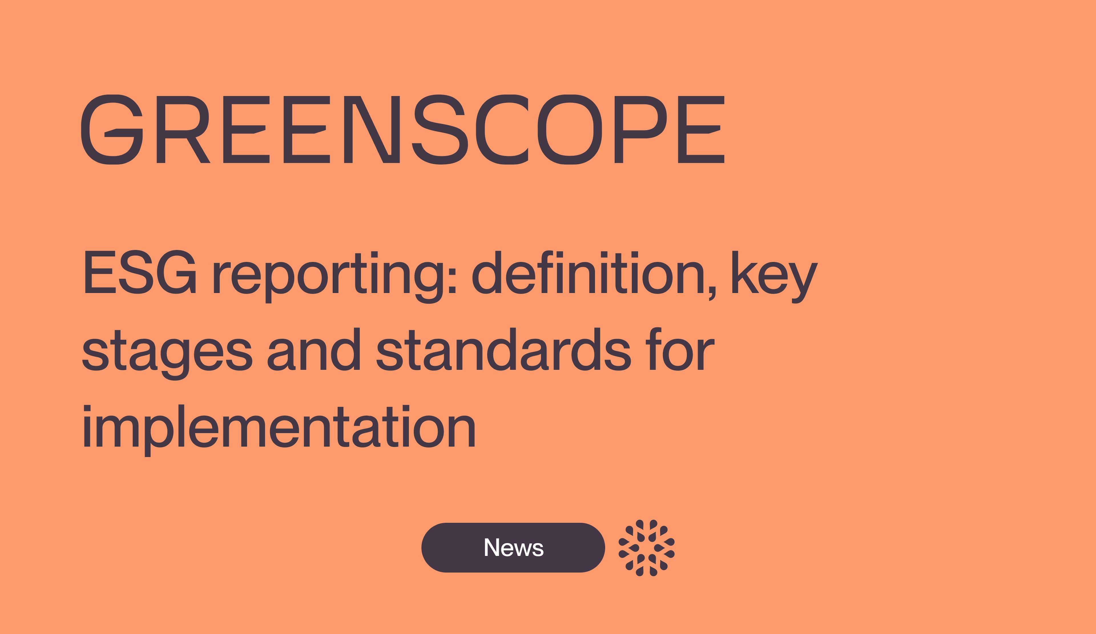 ESG reporting definitions key stages standards