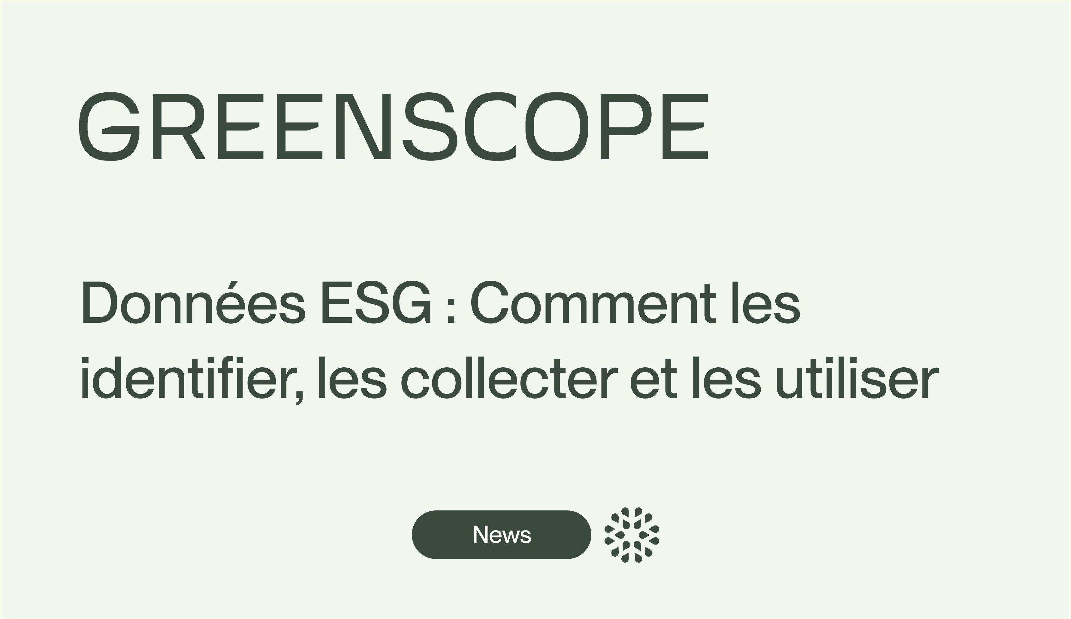 données ESG source collecte