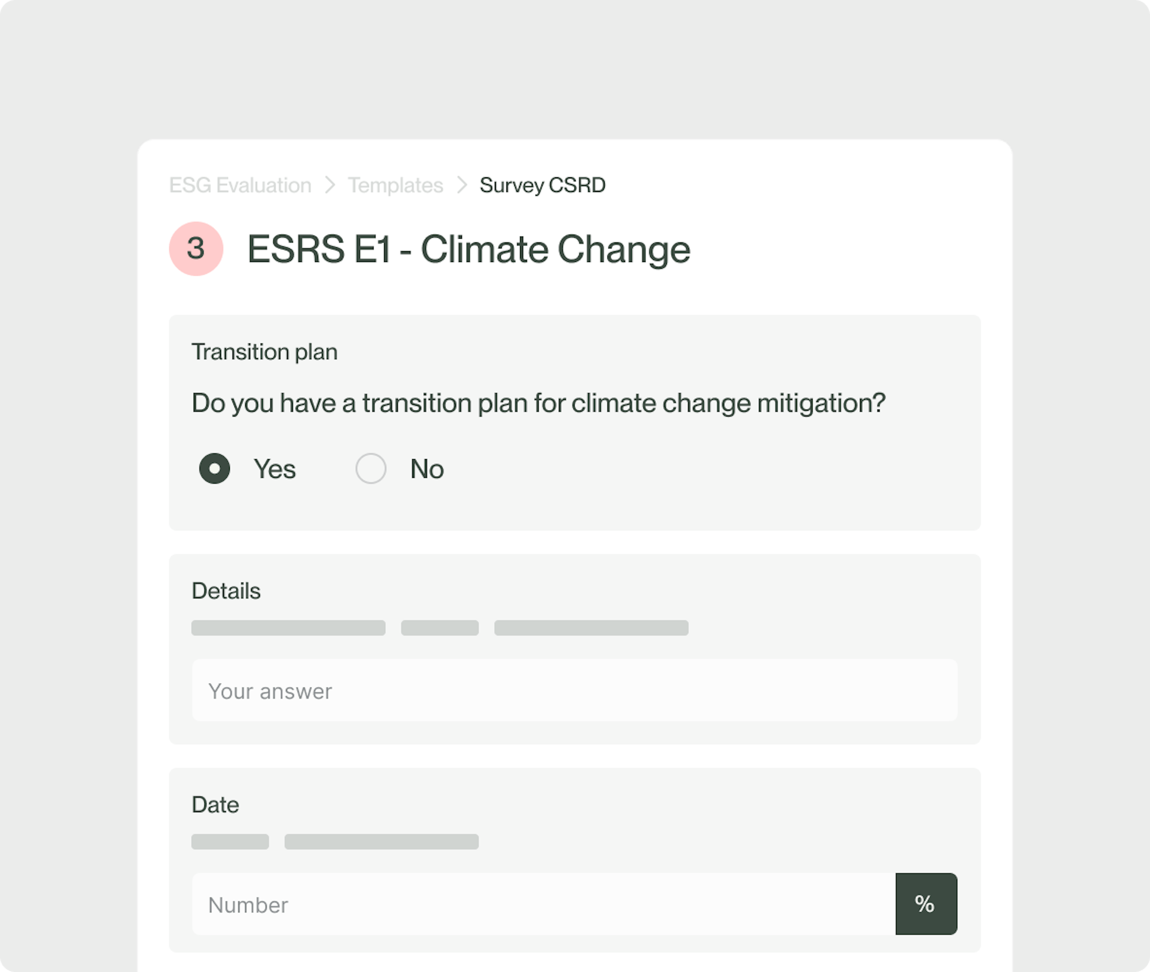 ESRS questionnaire