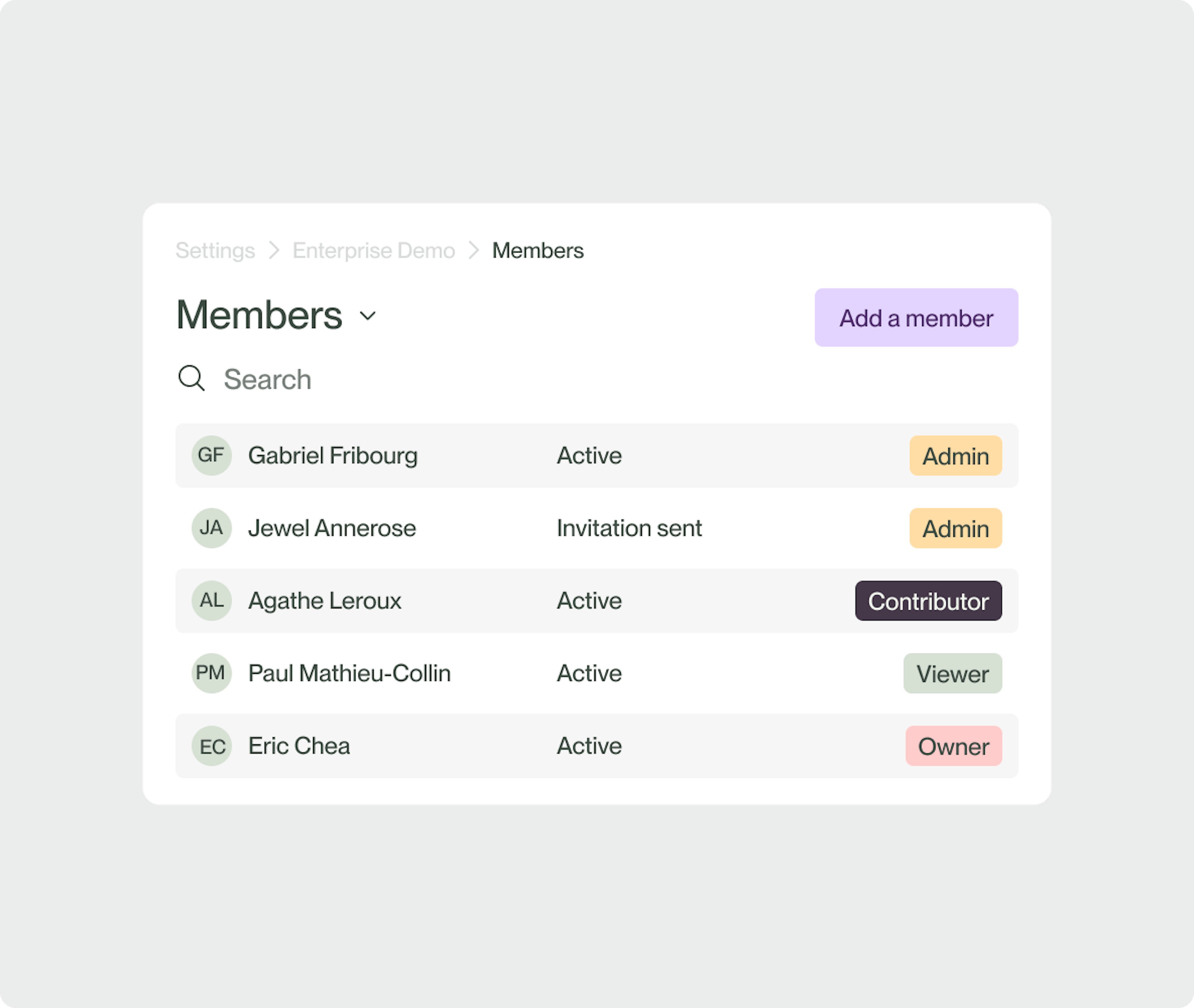 custom platform with tailored organization