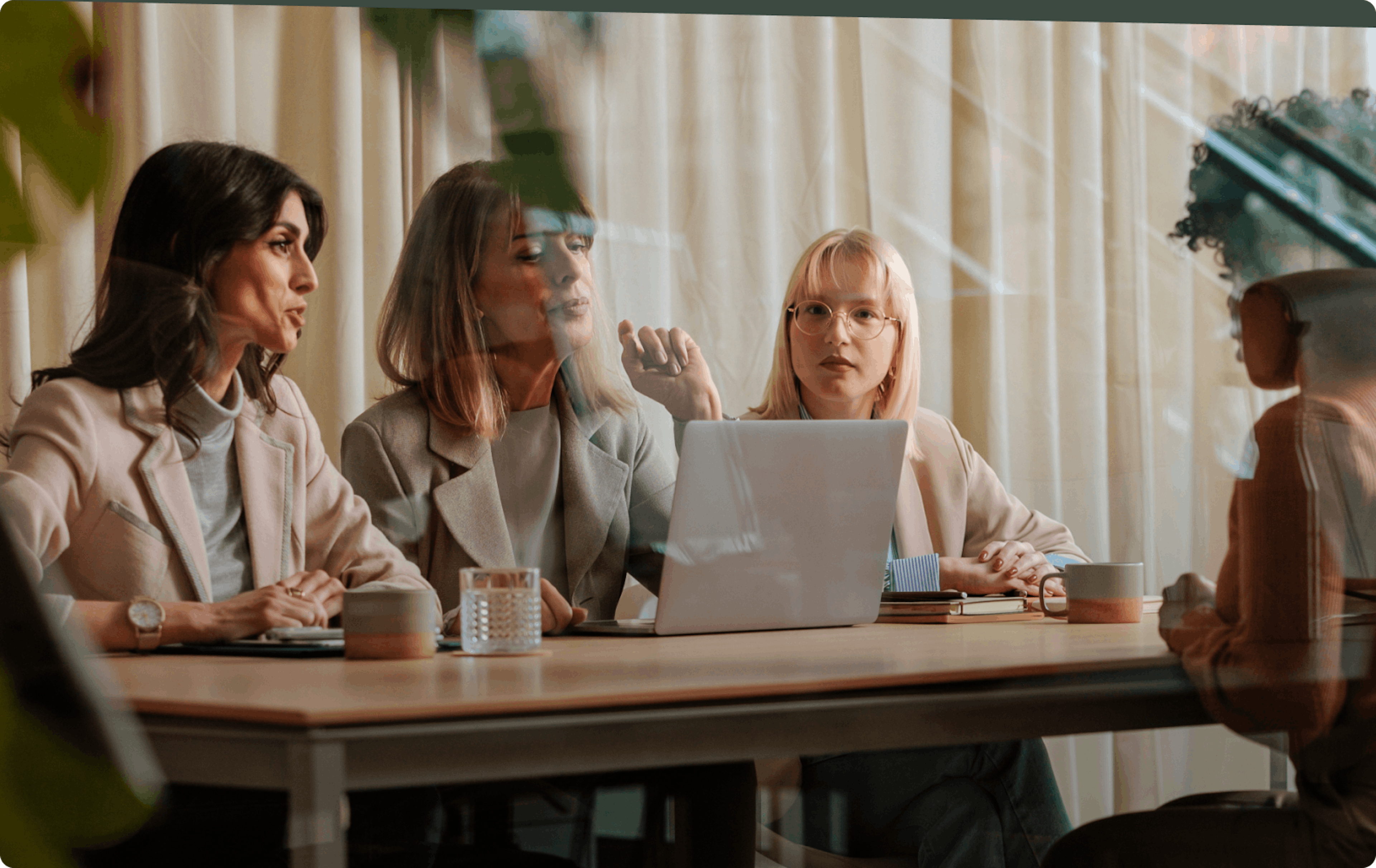 investors in a meeting discussing sustainability