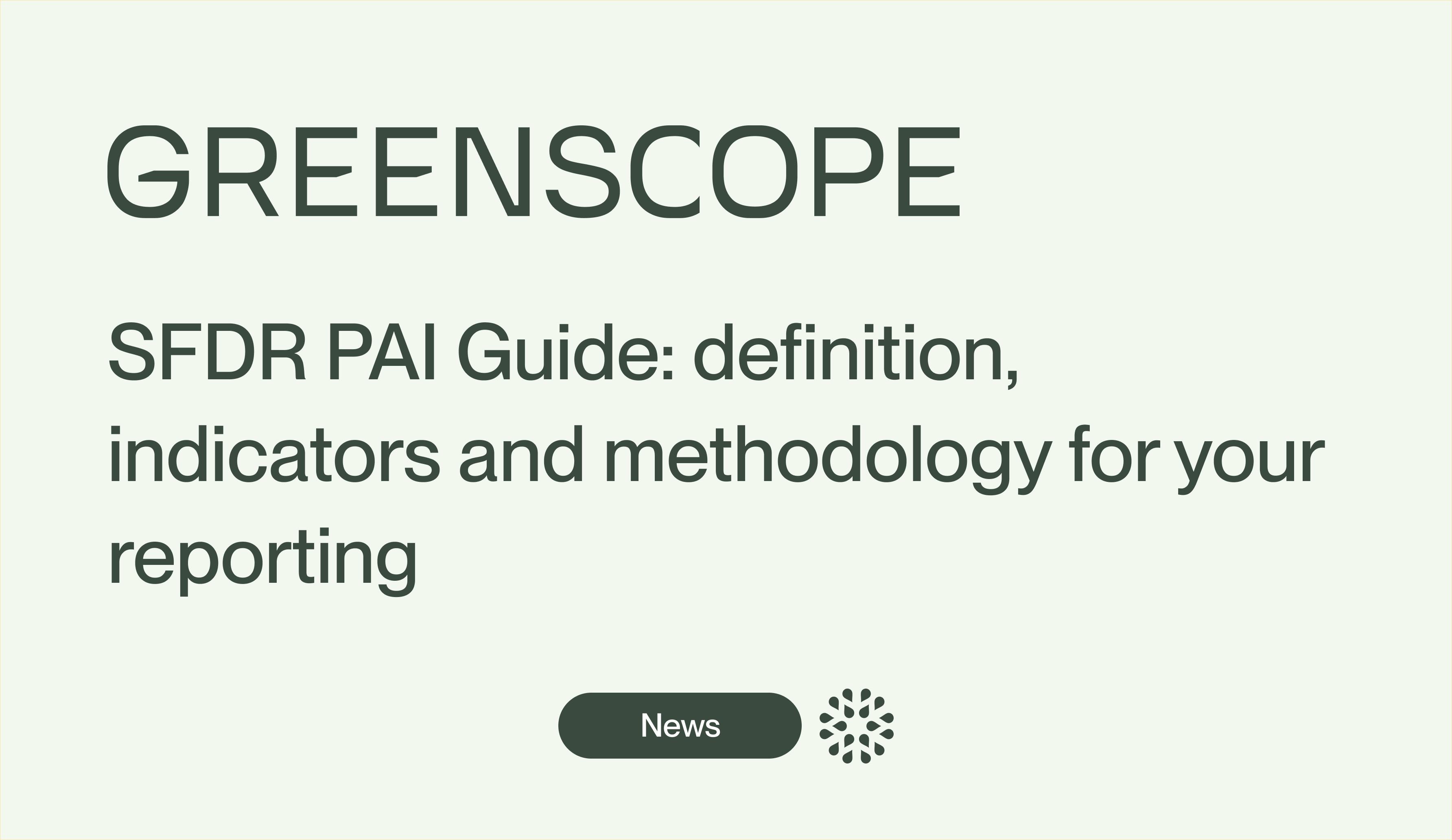 indicator PAI SFDR RTS