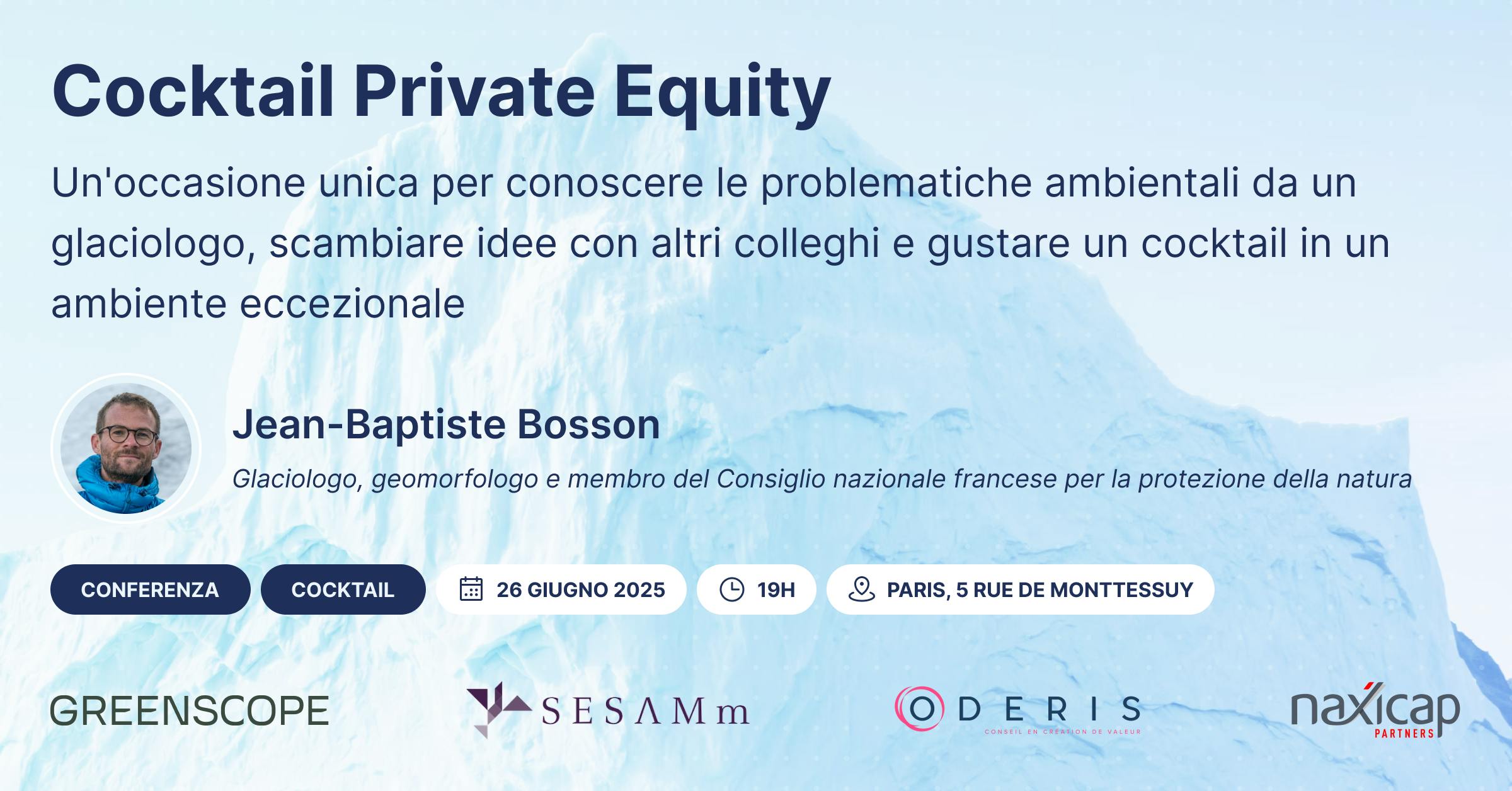 cocktail evento private equity sostenibilità
