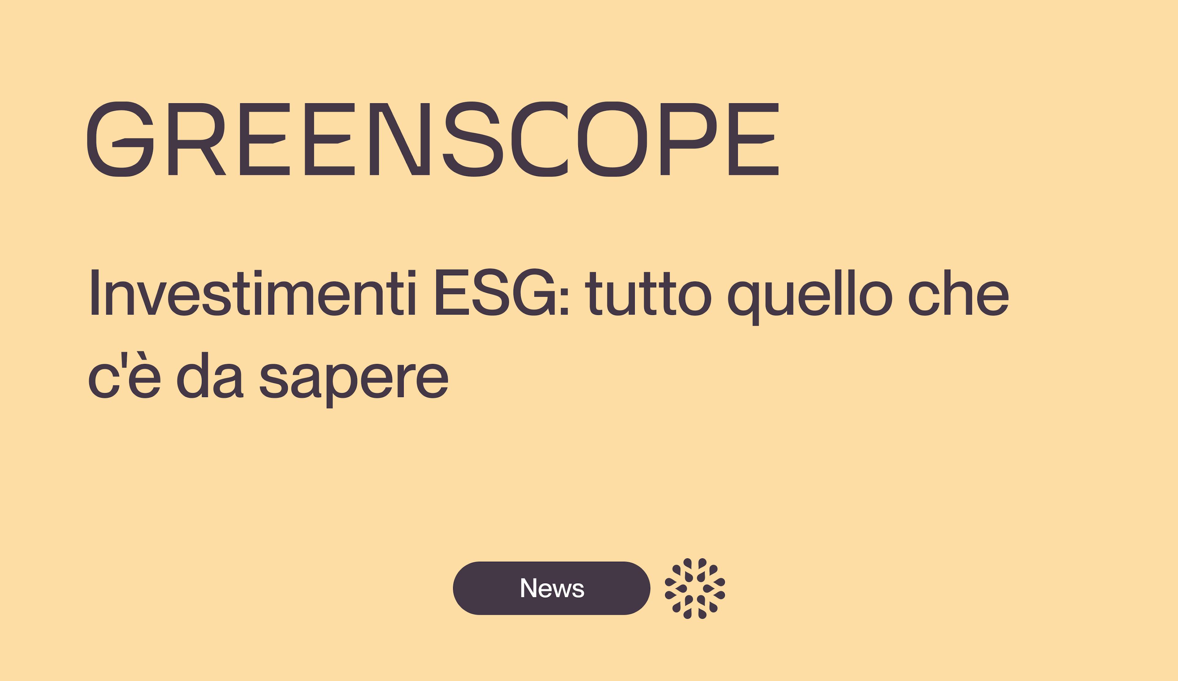 investimento sostenibile esg
