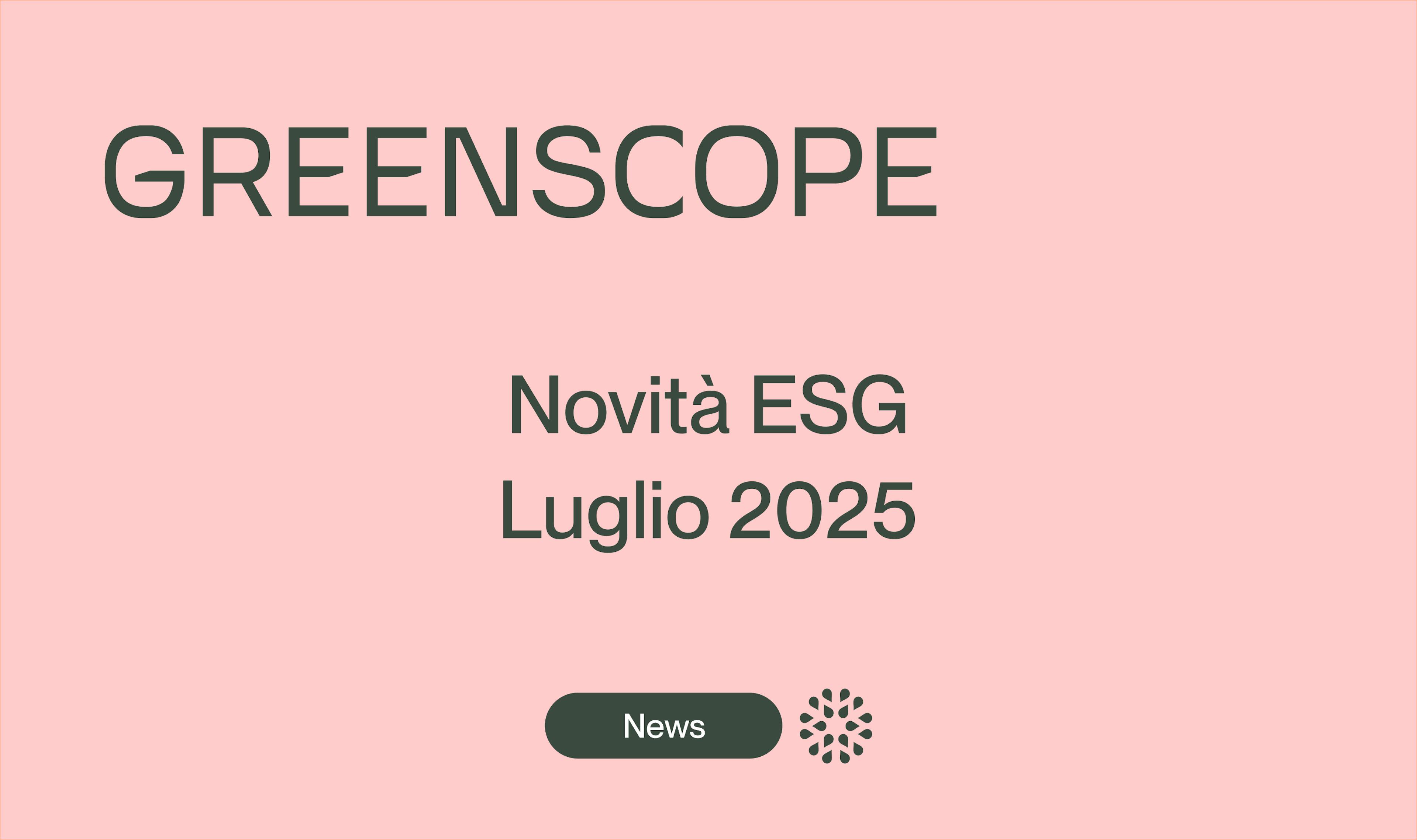 esg news newsletter sostenibilità