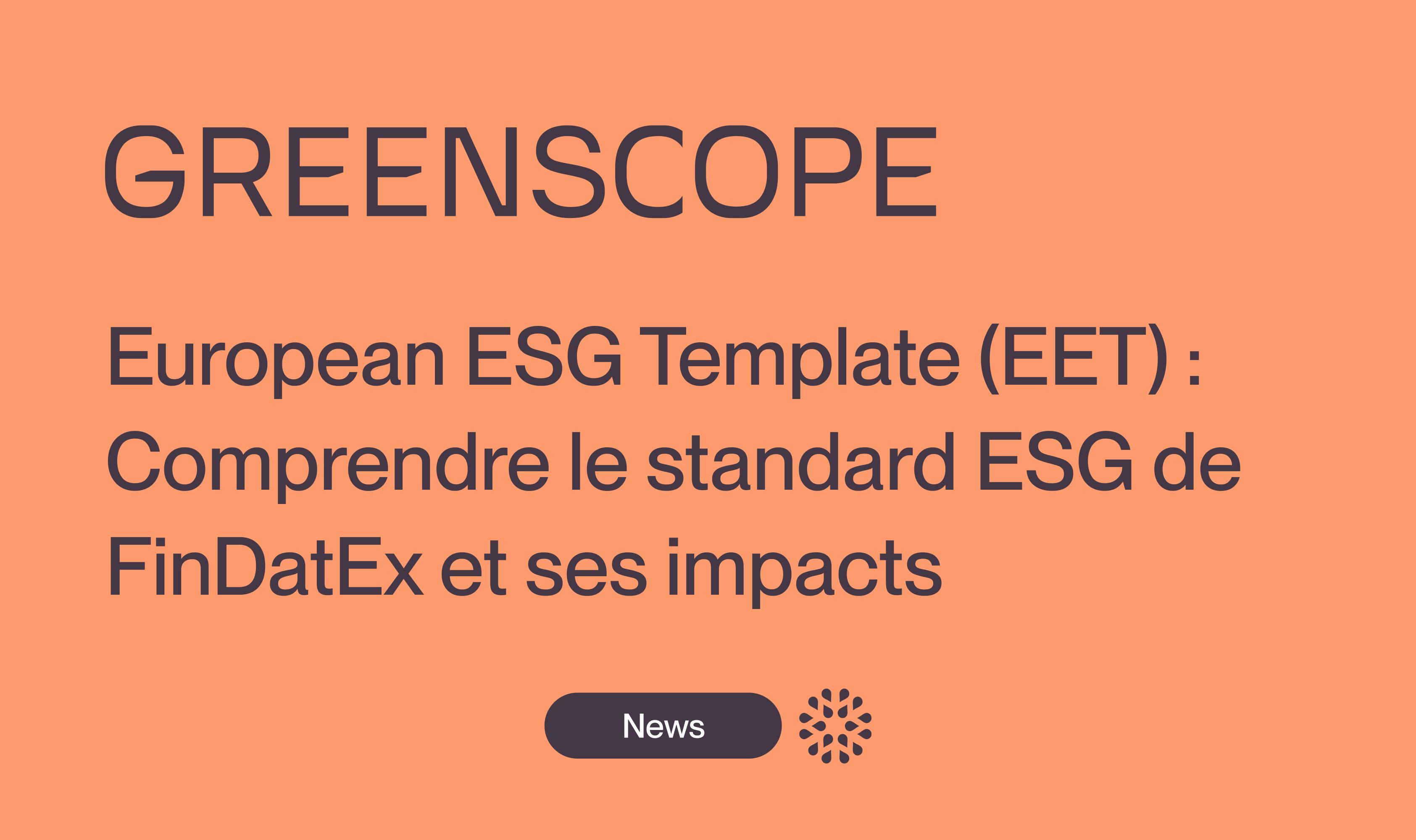 SFDR EET standard reporting template